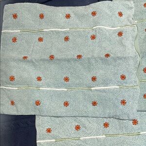 Elegant Green & Orange Floral Pillowcases - Set of 3